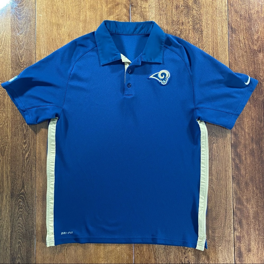 Mens Nike Los Angeles Rams polo Blue medium NFL